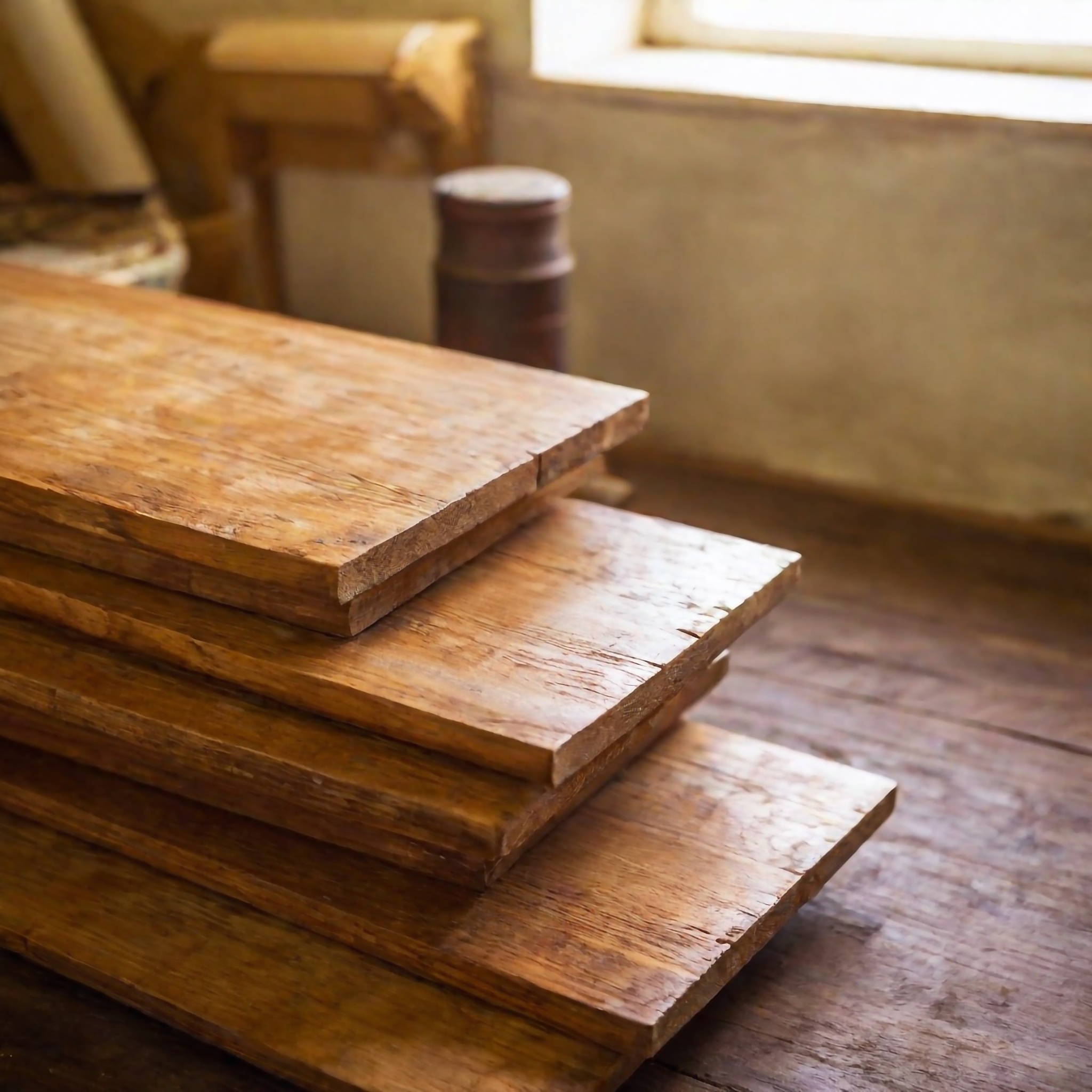 Holzdielen auf einem alten Holzboden